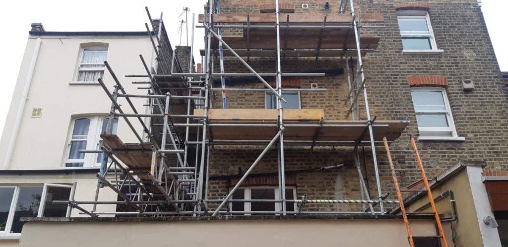 London Scaffolding on a property