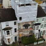 Temporary roof scaffolding installation in Clapham, South West London